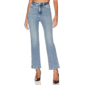 Good American Good Curve Straight Jeans Indigo 390 Light Blue Summery, Sz 29